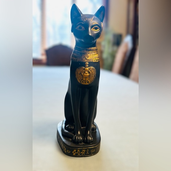 Other - Ornate Egyptian Cat Figurine/Goddess Bastet Centerpiece/Statue Pristine/Rare